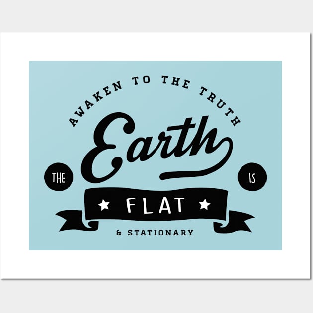 Flat Earth Retro Wall Art by VeesTees